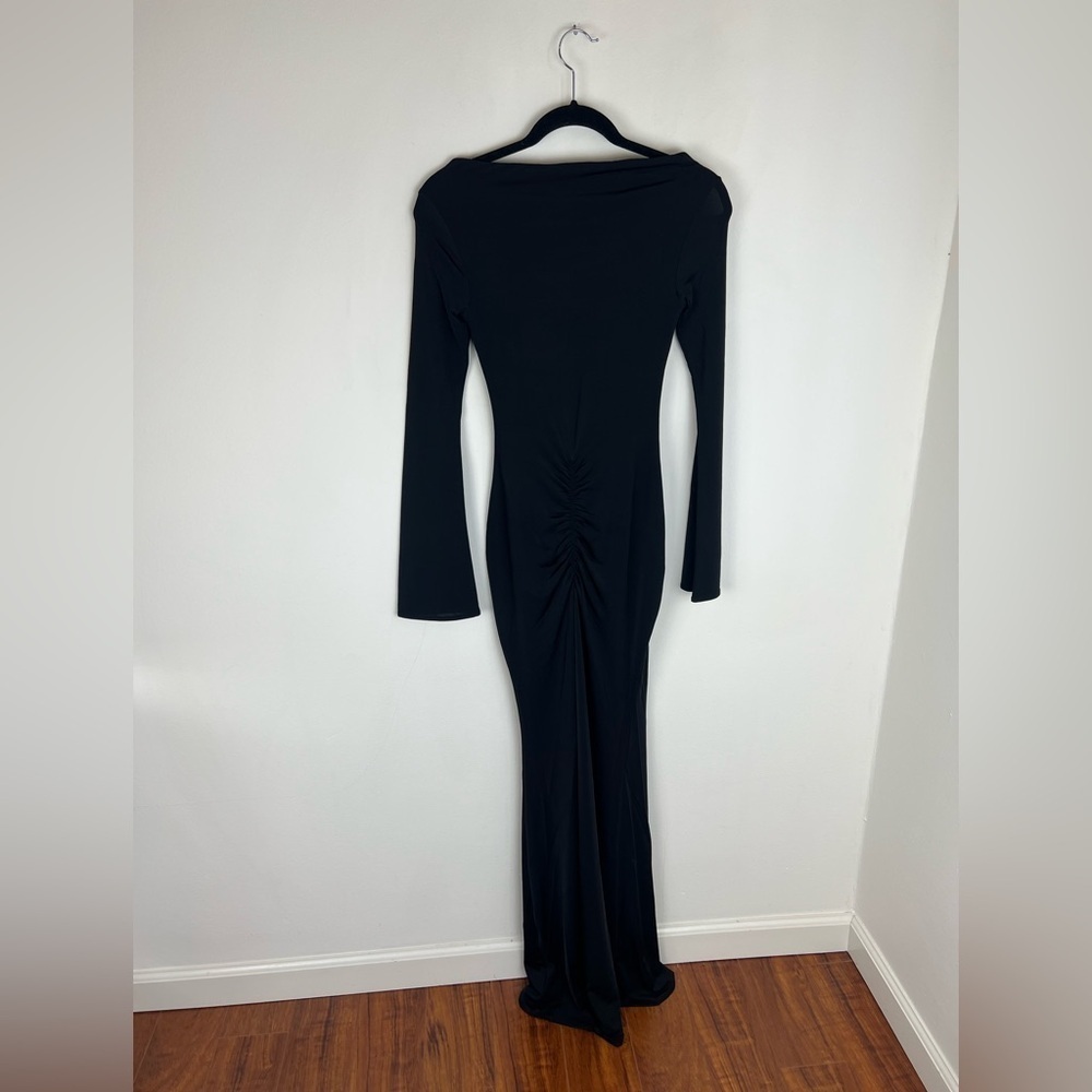 MESHKI - Millicent Long Sleeve Black Bodycon Maxi Dress Size XXS - Picture 12 of 15
